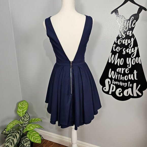 LULUS Flirting with Danger Cutout Navy Blue Mini Dress - Picture 8 of 12